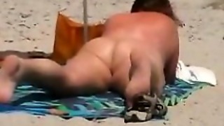 Chubby Grandmother Gets A Old Sol In the lead Seashore